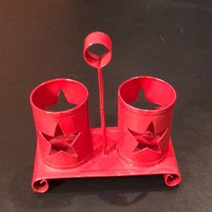 Salt pepper shaker metal tin HOLDER